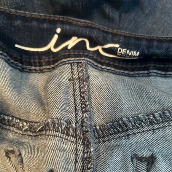 INC International Concept Woman 5 pocket straight slim tech fit denim, size 16WP - Picture 4 of 6